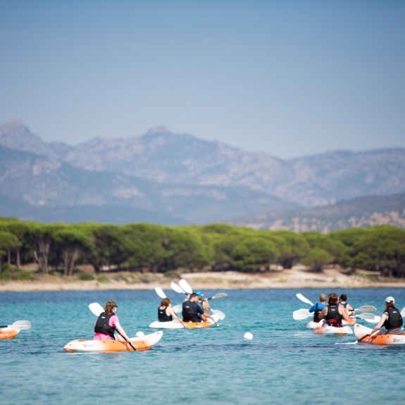 Heading out on a kayak safari at Baia dei Mori Beach Club