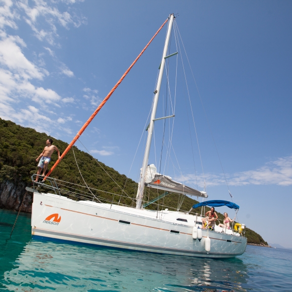 A Neilson yacht moored up