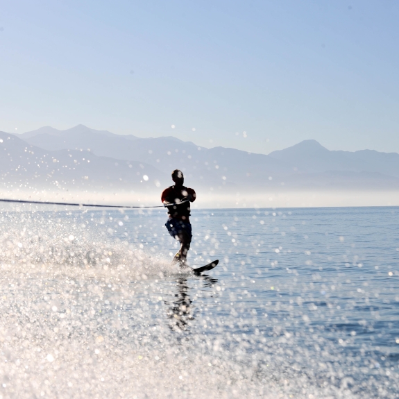 mono skiing in Greece