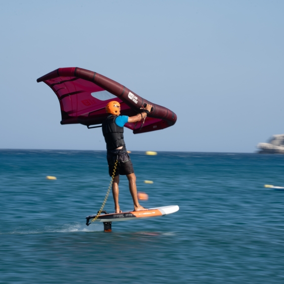 Getting the hang of foiling at Levante Beach Club