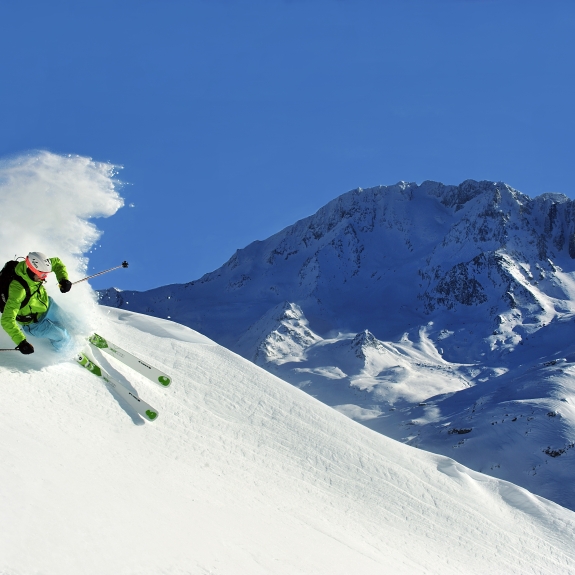 Skier in Les Menuires, France
