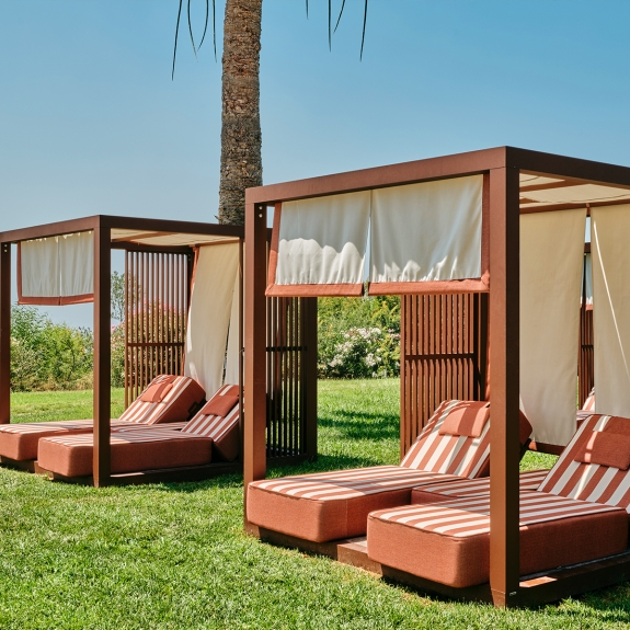 Poolside cabanas
