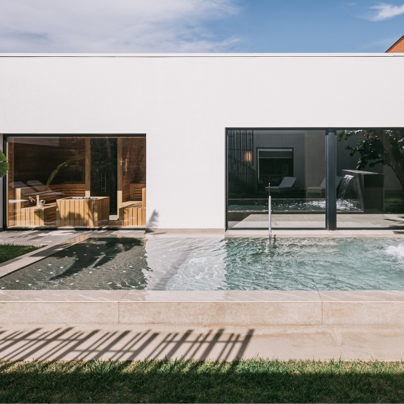 Spa and outdoor pool