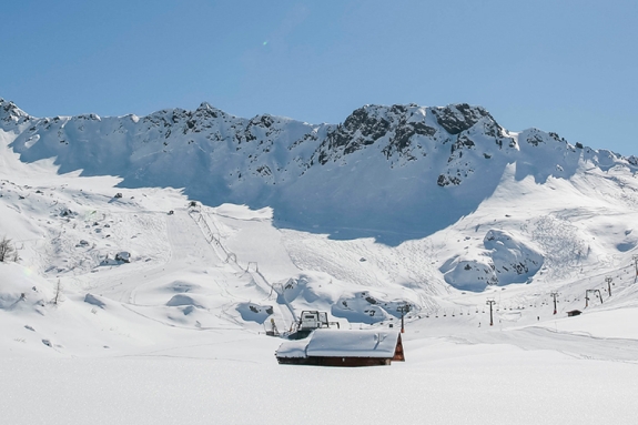 snow covered mountains in Italy