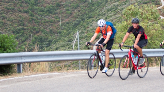 4 people on road bikes
