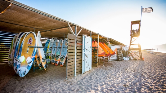 A waterfall surrounded by trees