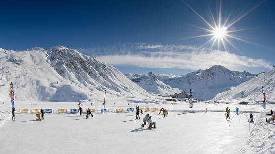 ice skating in Tignes