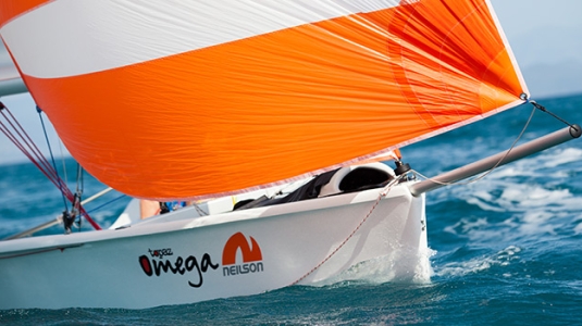 Hoisting a spinnaker