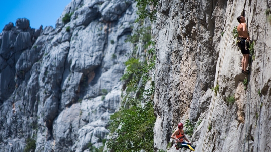 Rock climbing in Paklenica National Park