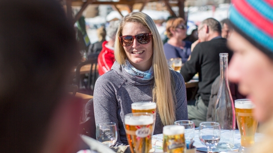 Lunchtime on the slopes