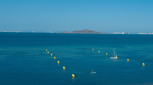 the shallow water at Mar Menor