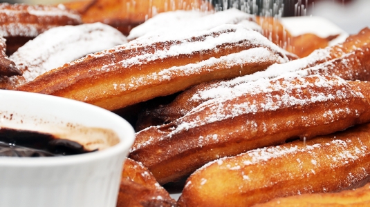 Churros and chocolate sauce