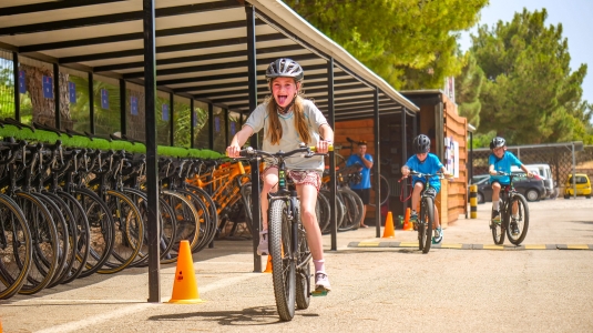 Girl riding bike