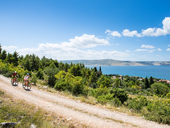 Mountain biking in summer in Croatia