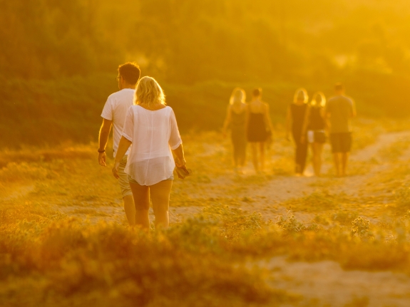 Sunset walking in Sardinia