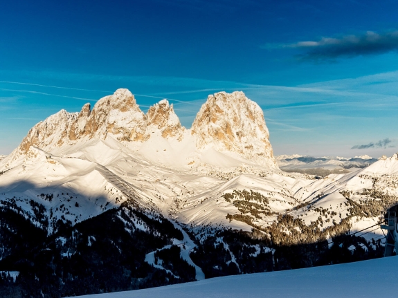 Aerial view of mountains in Italy