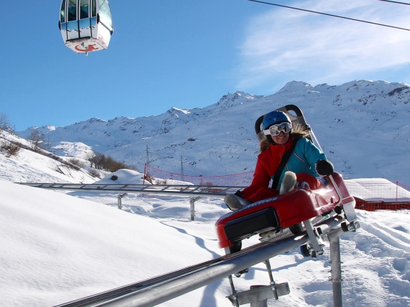 Rail luge at Les Menuires, France