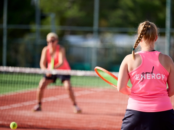 people playing tennis