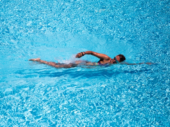 swimming at Buca Bech Club