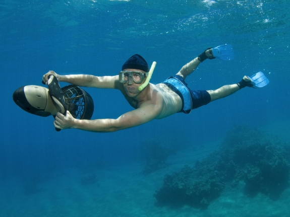 Snorkelling with sea scooters