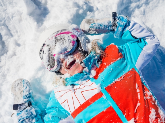 Having fun in the snow