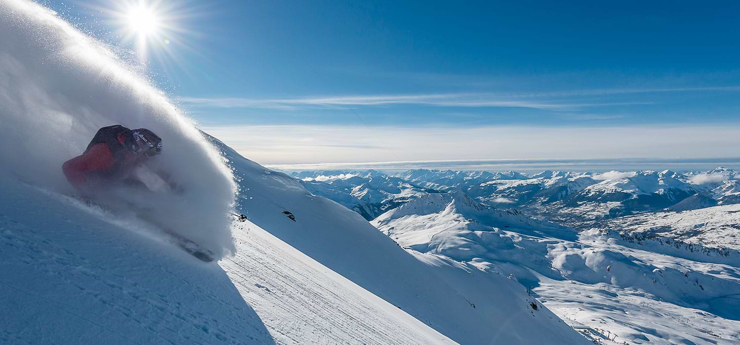 off piste in Les Arcs