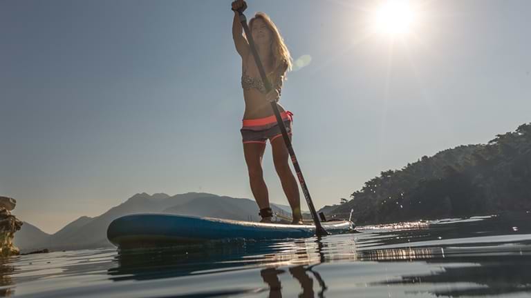 Perfect conditions for paddle boarding