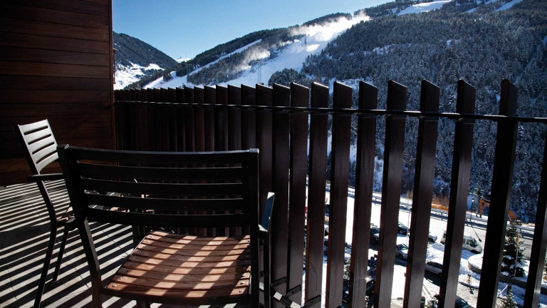 A balcony with views