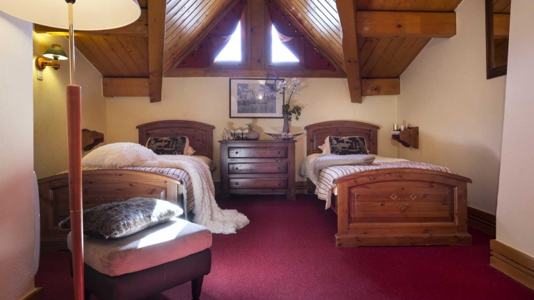 A typical club twin room