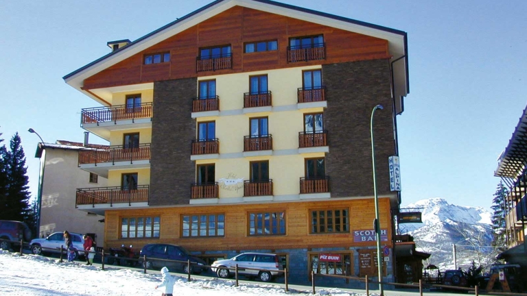 Right opposite the slopes