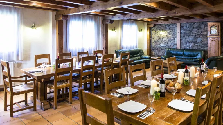 The dining area