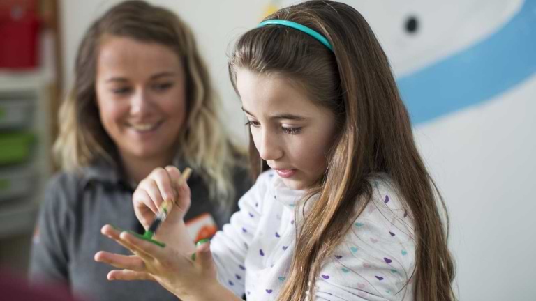 Messy play in the children's clubs