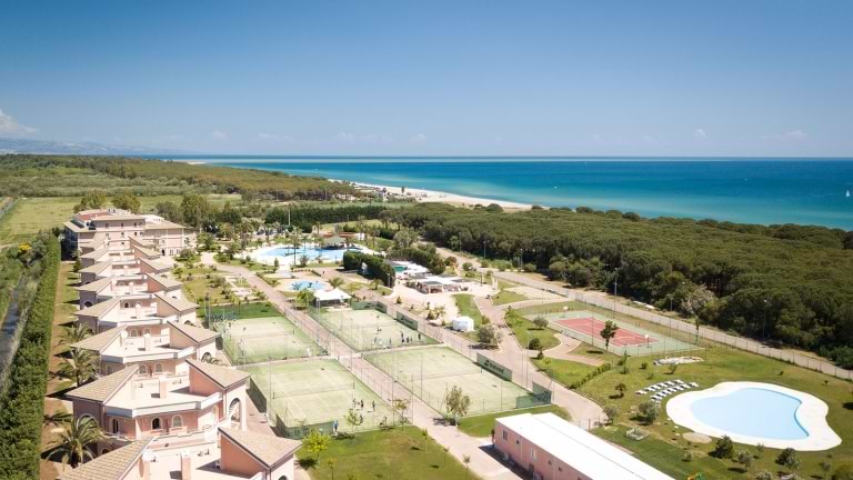 aerial view of airone beachclub