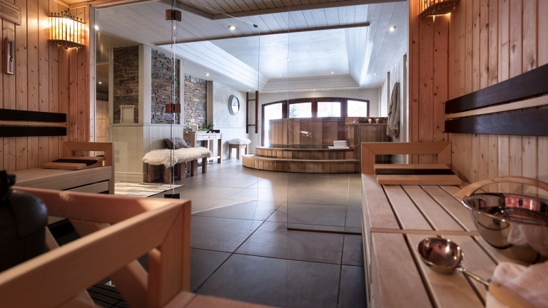 A view from the steam room