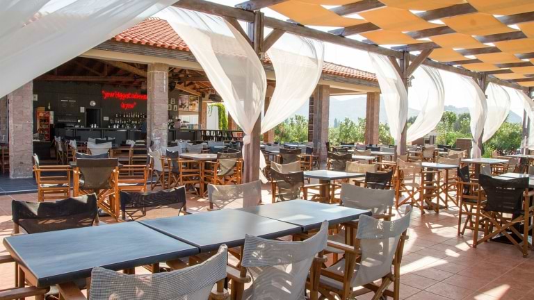 the pool bar and seating 