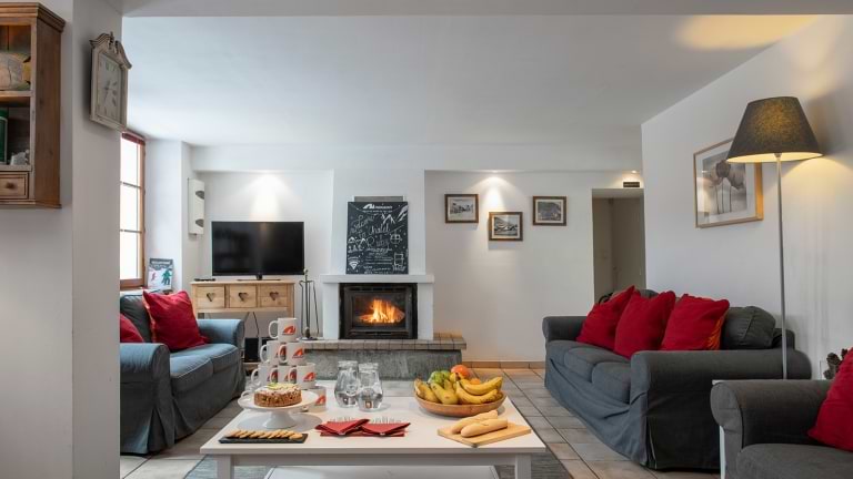 The lounge of Neilson Chalet Ruby