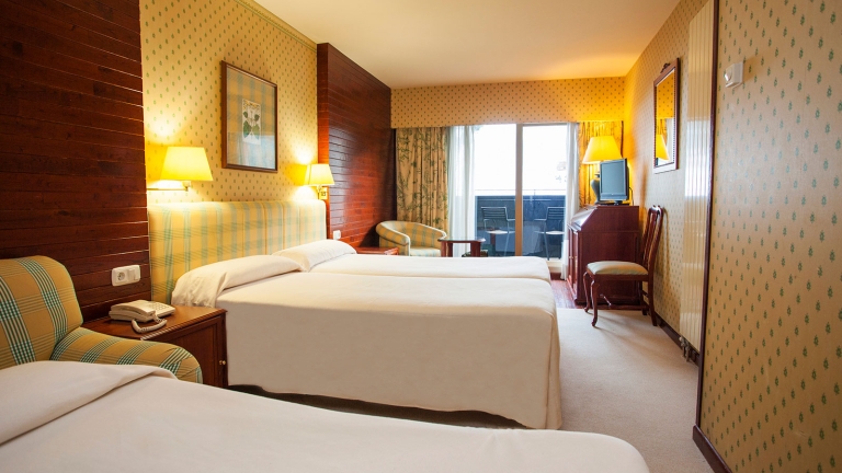 A spacious triple room