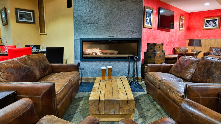 Relax in the deep sofas