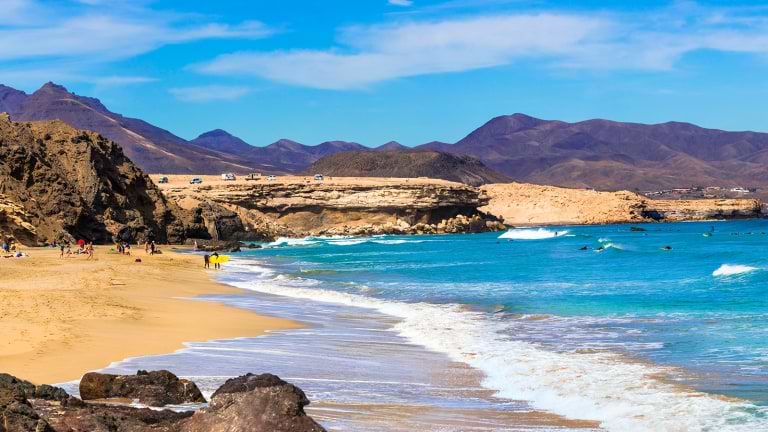 our local beach, Playa de la Pared