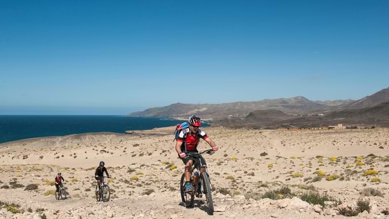 unique scenery and terrain on the mountain bike rides