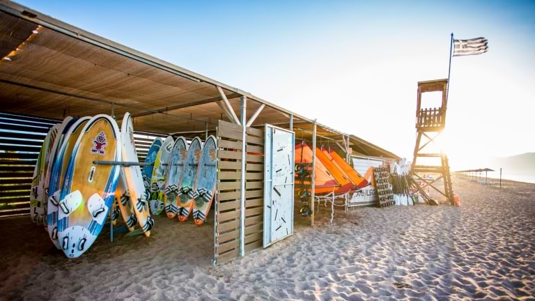 Windsurf kit at Messini Beach Club