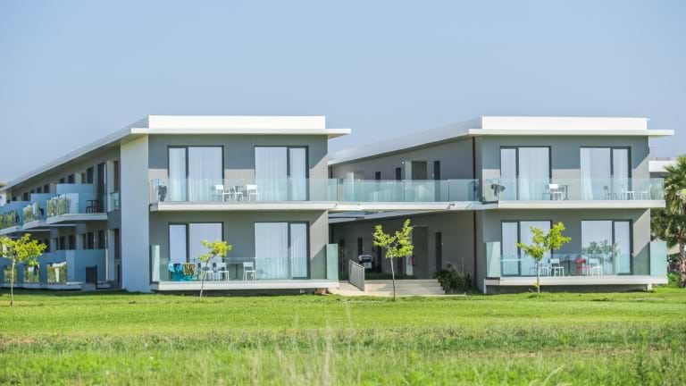 View of the hotel suites at Messini Beach Club