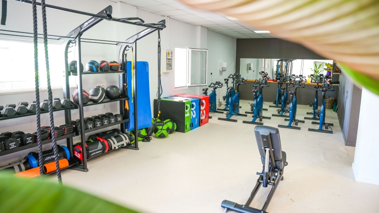 Studio with indoor cycling at Vounaki Beach Club