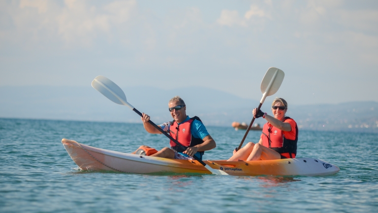 Kayaking fun at Buca Beach Club