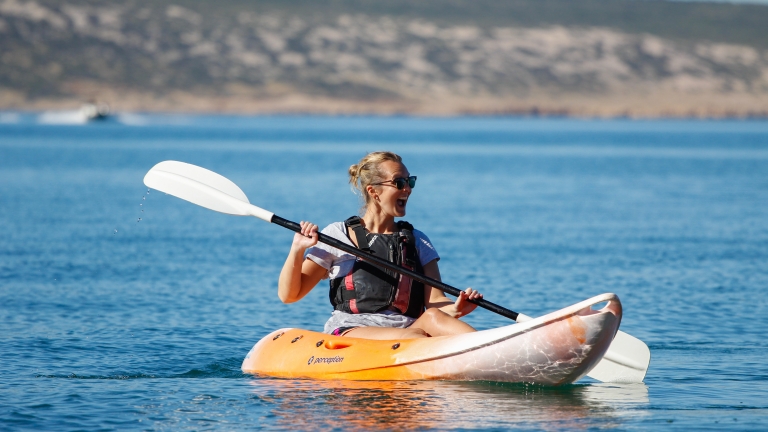 Kayaking at Cosmos Beach Club