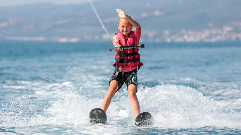 Water-skiing for everyone at Messini Beach Club
