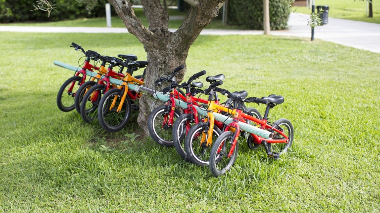 Kids' bikes at Messini Beach Club