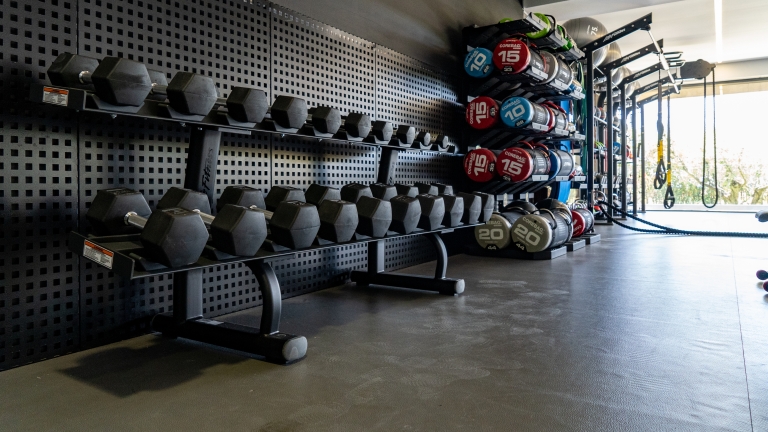 Fitness studio at Buca Beach Club