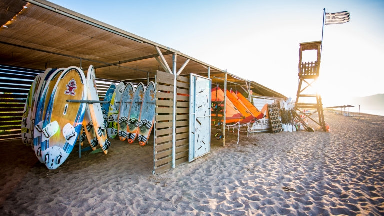 Windsurf kit at Messini Beach Club