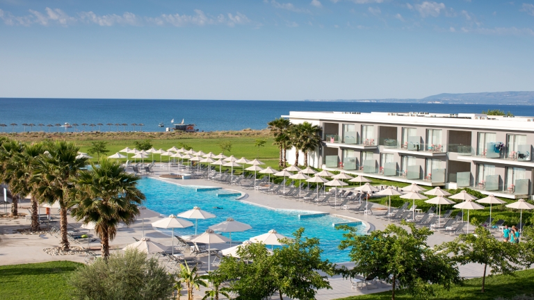 Hotel rooms at Messini Beach Club